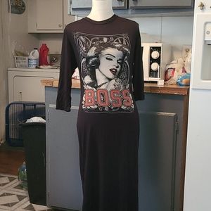 Size large boss stretchy boss tee dress